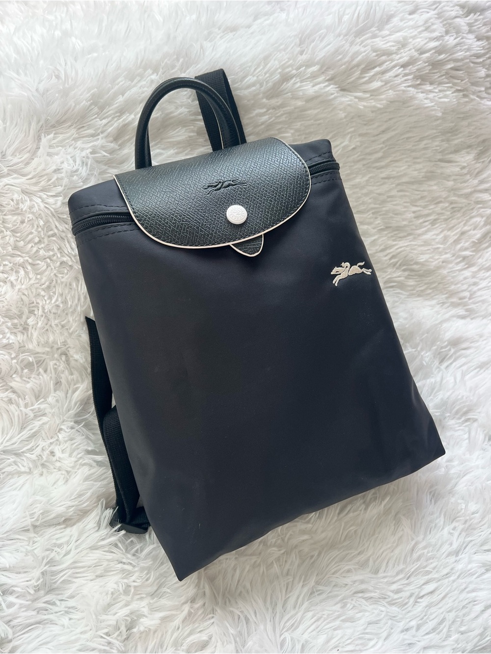 Longchamp Le Pliage Club Black Luxury Backpack